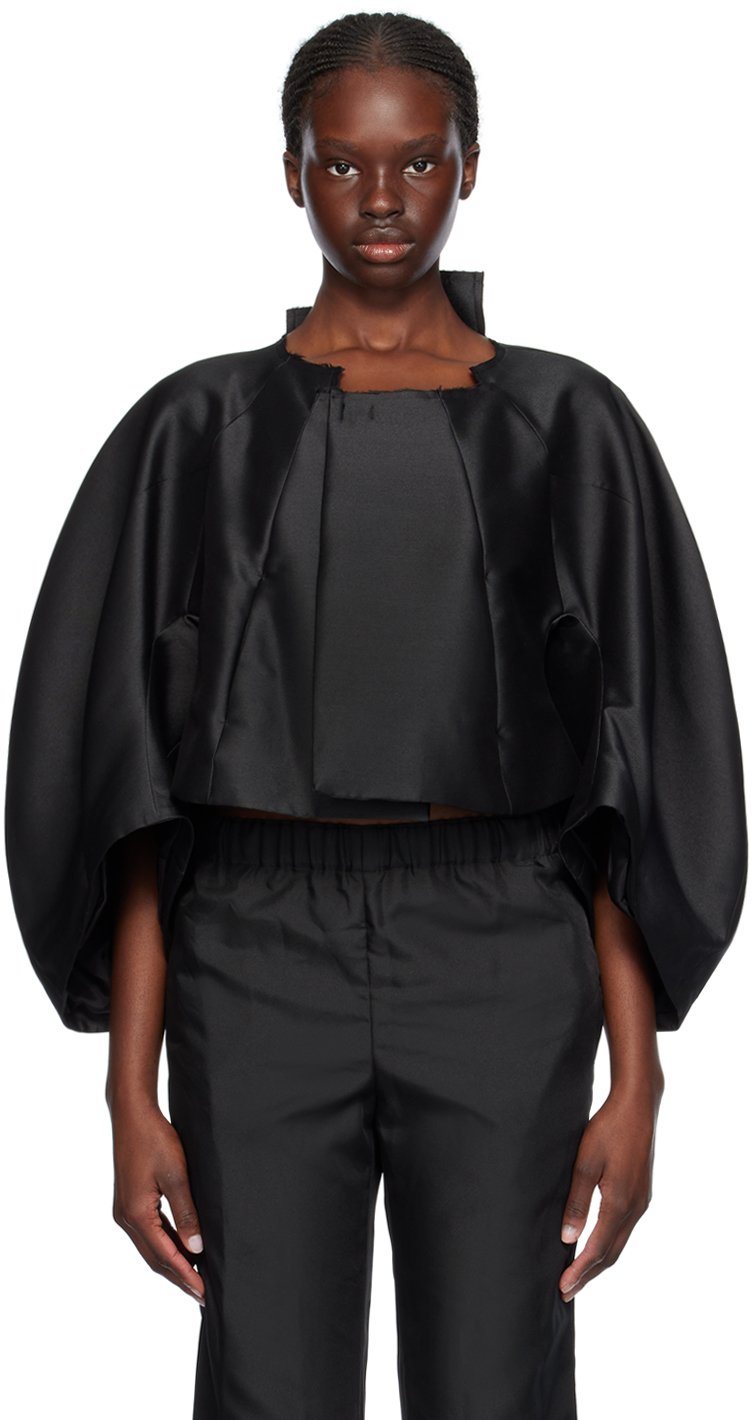 Shop Comme Des Garçons Black Cropped Jacket In 1 Black
