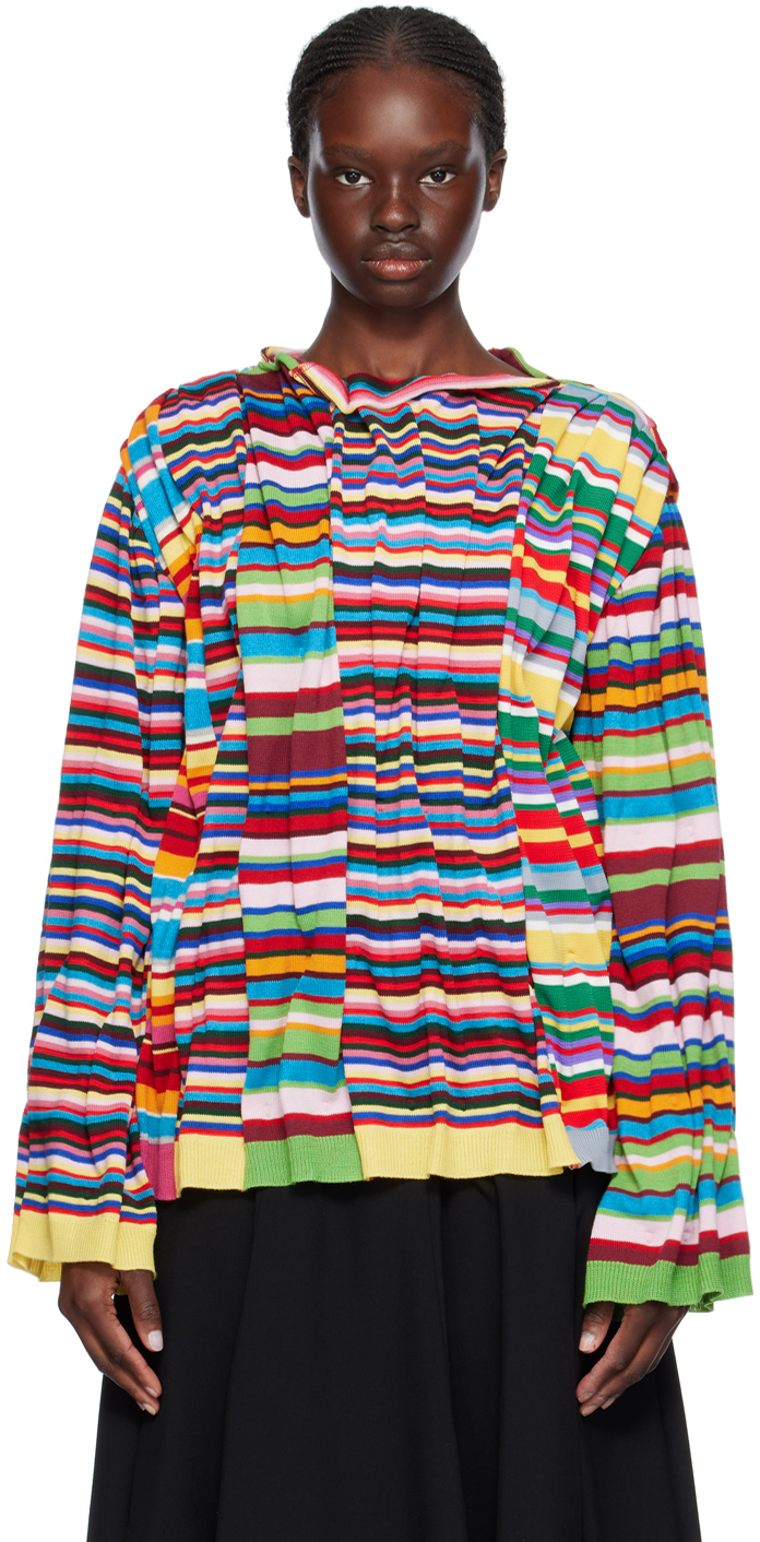 Shop Comme Des Garçons Multicolor Gathered Sweater In 1 Multi