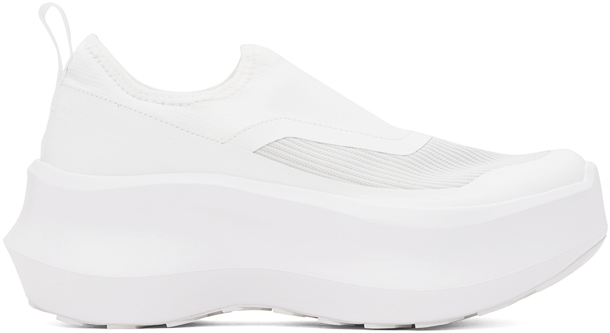 Comme des Garçons White Salomon Edition Slip-On Platform Sneakers