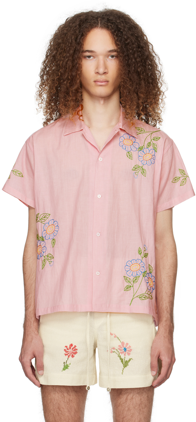 Pink Embroidered Shirt