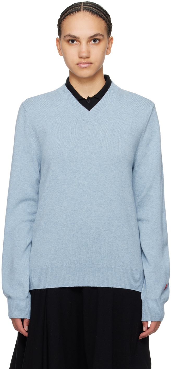 COMME des GARÇONS PLAY Blue Heart Patch Sweater
