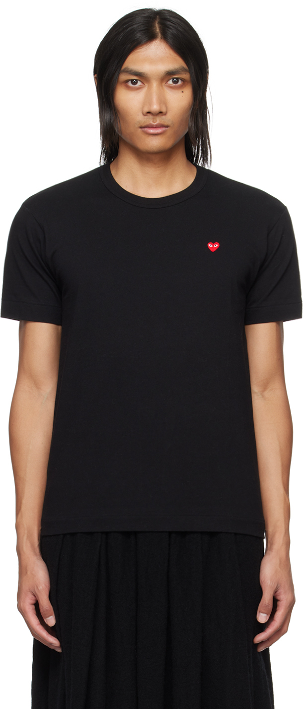 Comme Des Garçons Play Black Small Heart Patch T-shirt In 1 Black