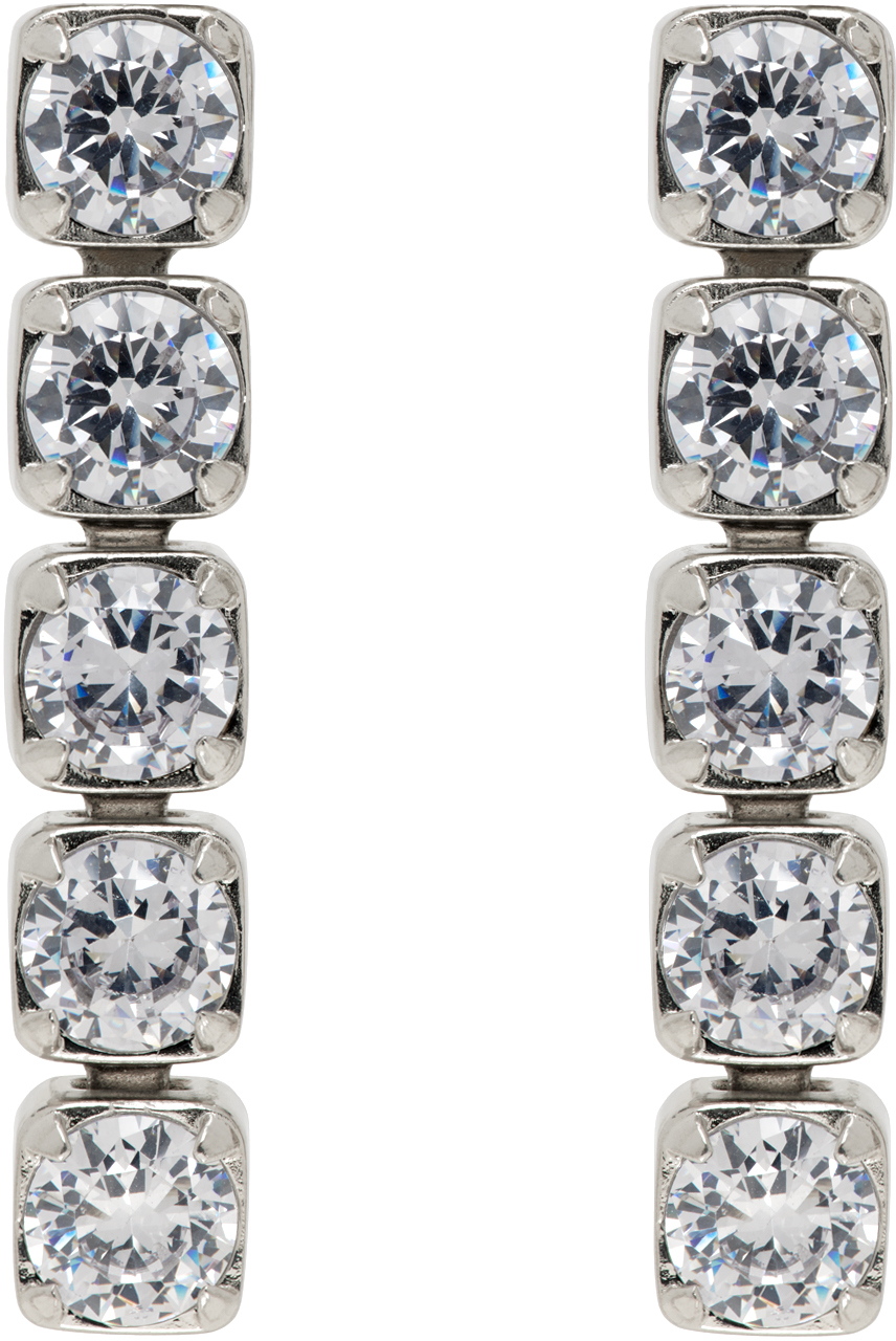 関税送料込★Jil Sander シルバー Crystal ピアス Jil Sanderのシルバー Crystal ピアスがセール中