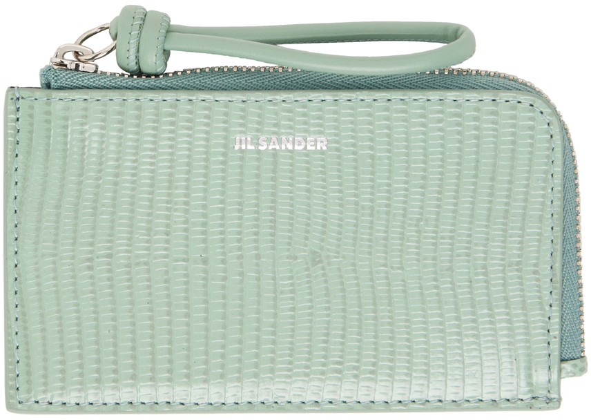 Jil Sander Blue Giro Small Coin Pouch In 316 Harbour Blue