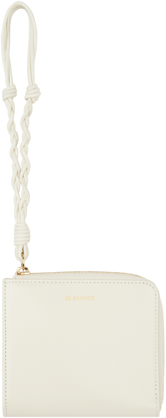 Jil Sander Off-white Tangle Coin Pouch In Neutral