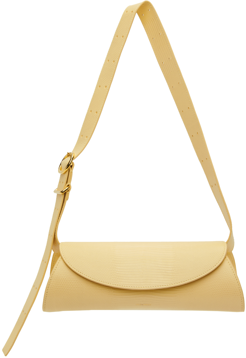 Jil Sander Yellow Small Cannolo Bag In 258 Linen