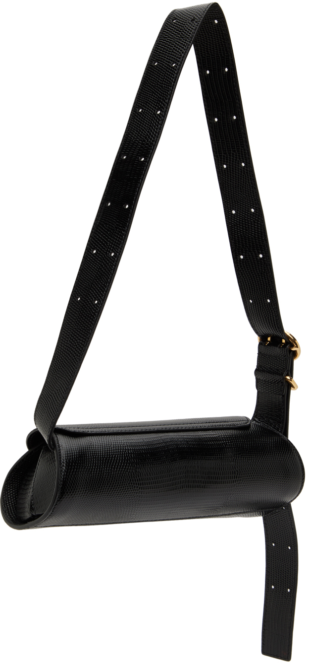 Jil Sander Black Mini Cannolo Bag In 001 Black