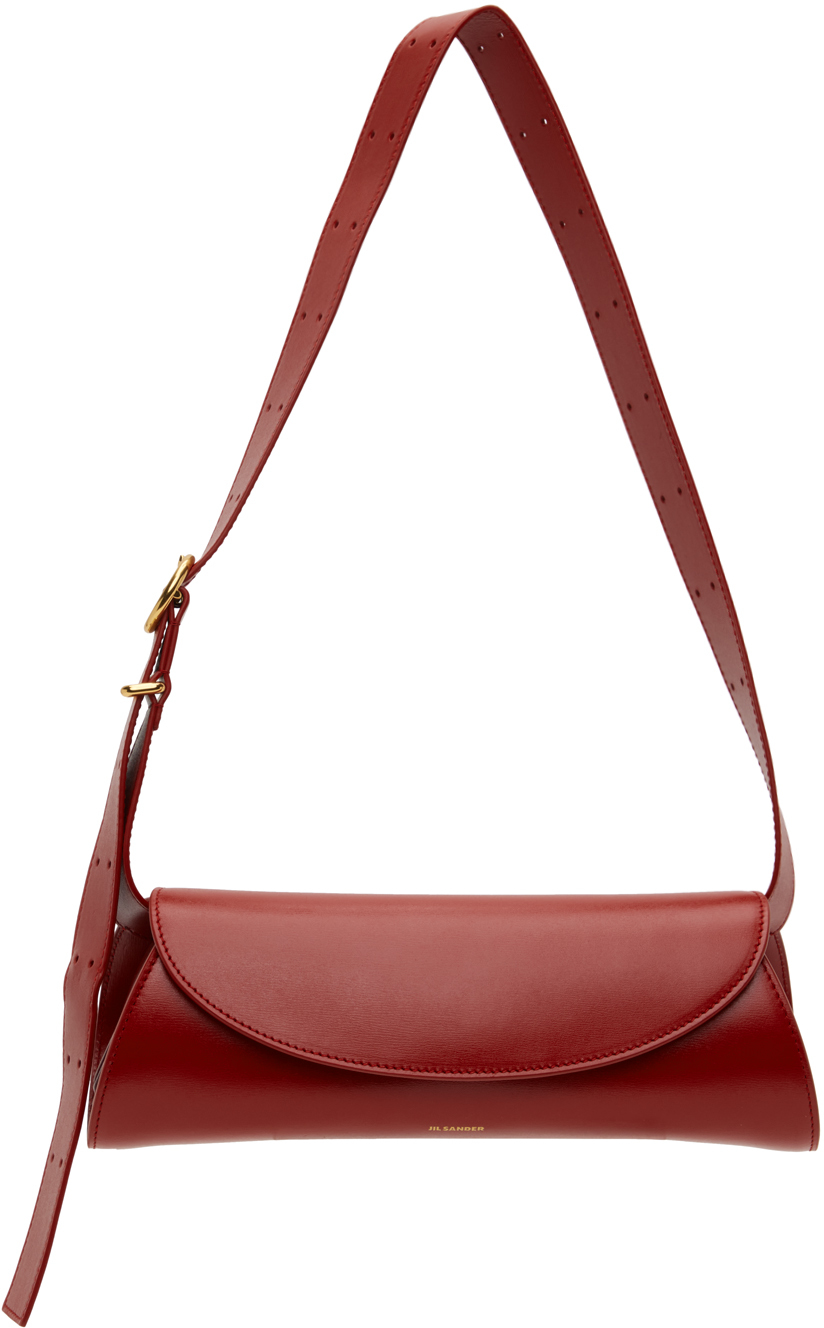 Jil Sander Red Cannolo Small Bag