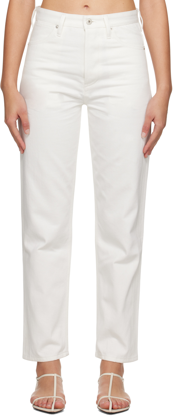 White Five-Pocket Jeans