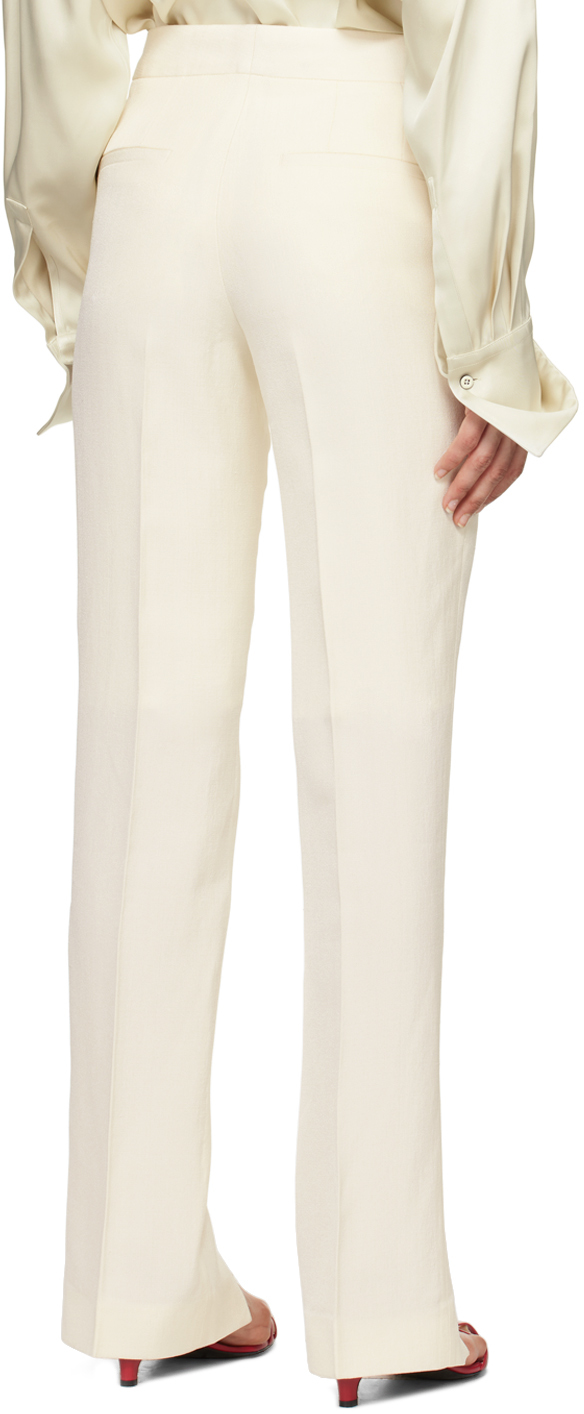 Jil Sander Off-white Tailored Trousers In 105 Chalk