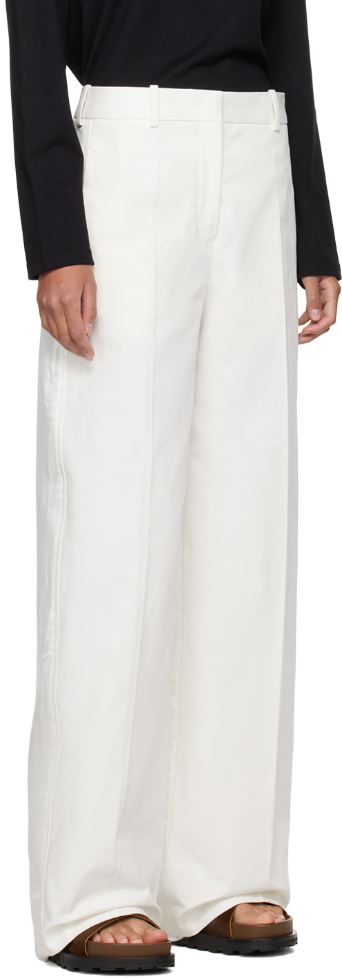 Jil Sander Laminated Belt Loop Casual Pants In Multi