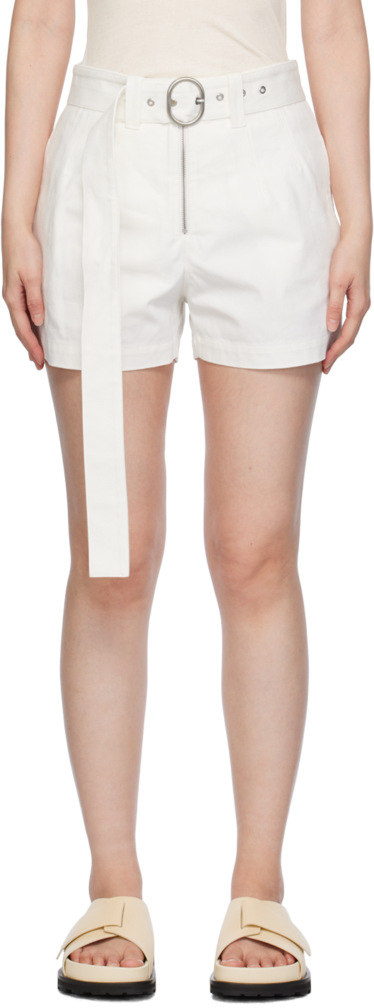Jil Sander White Tailored Shorts In 100 Optic White