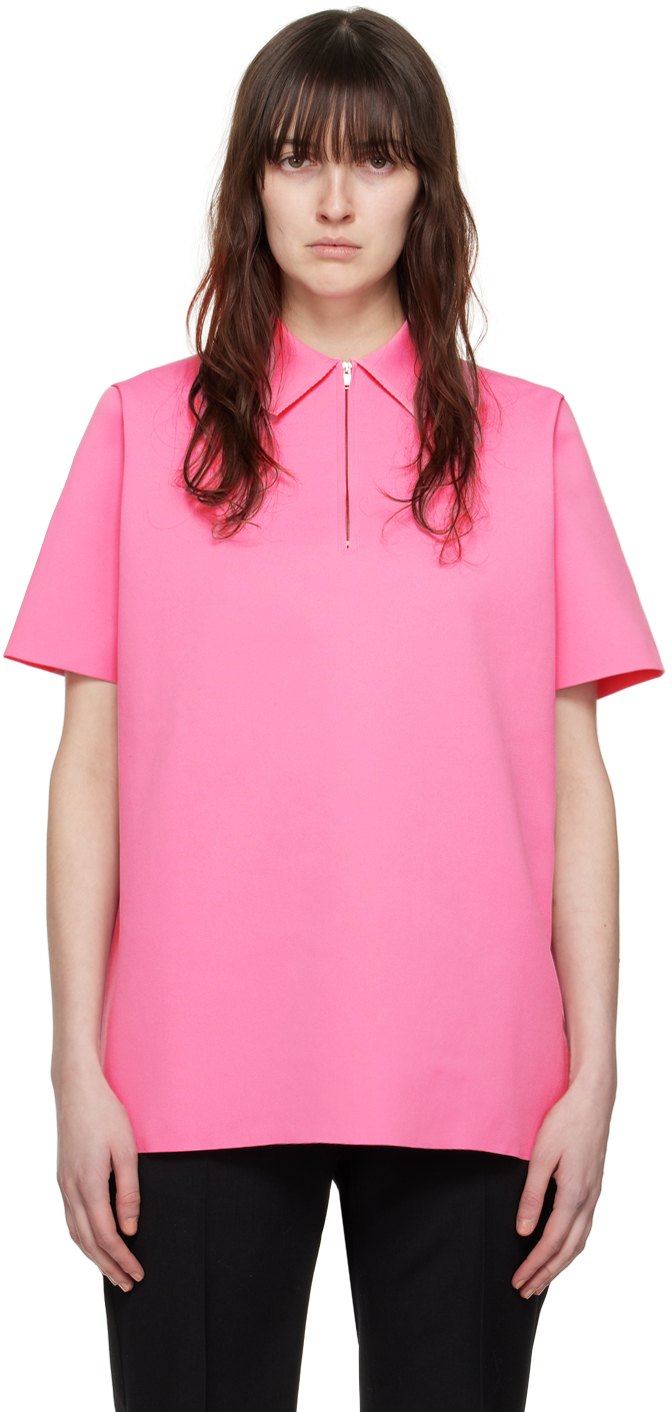 Pink Zip Polo