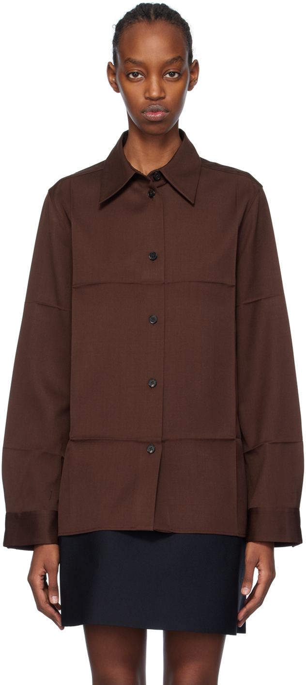 Chemise Jil Sander - Rouge - Laine 100% - Taille 16 à 17,5 - Neuf Avec Étiquettes