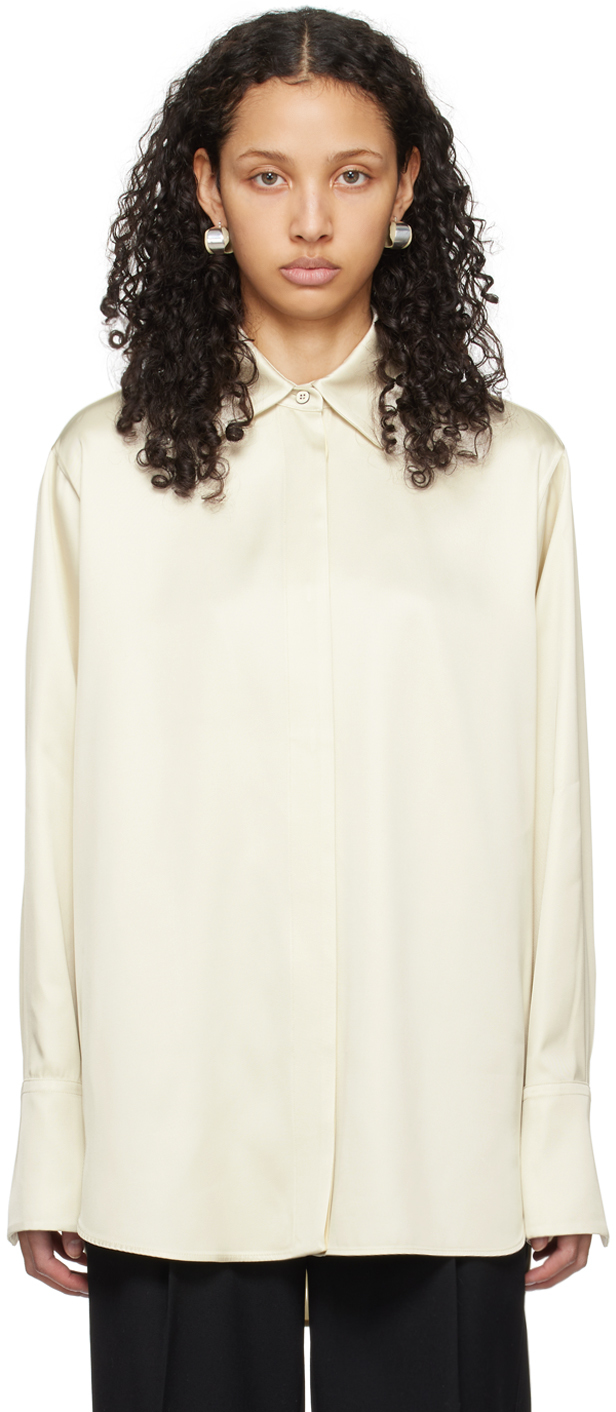 Jil Sander Off-white Relaxed-fit Shirt In 280 Natural