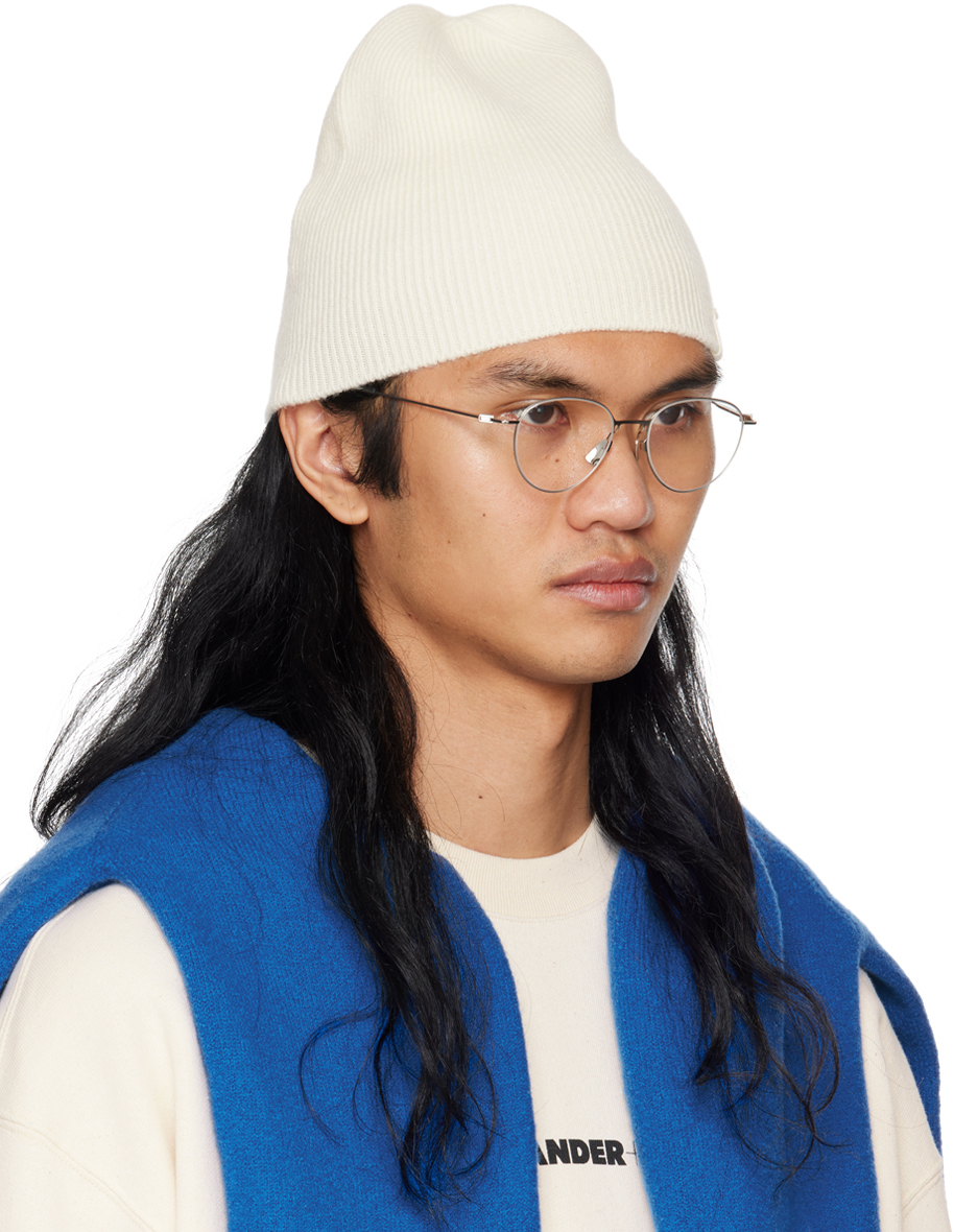 Jil Sander Off-white Knit Beanie In 103 Piuma