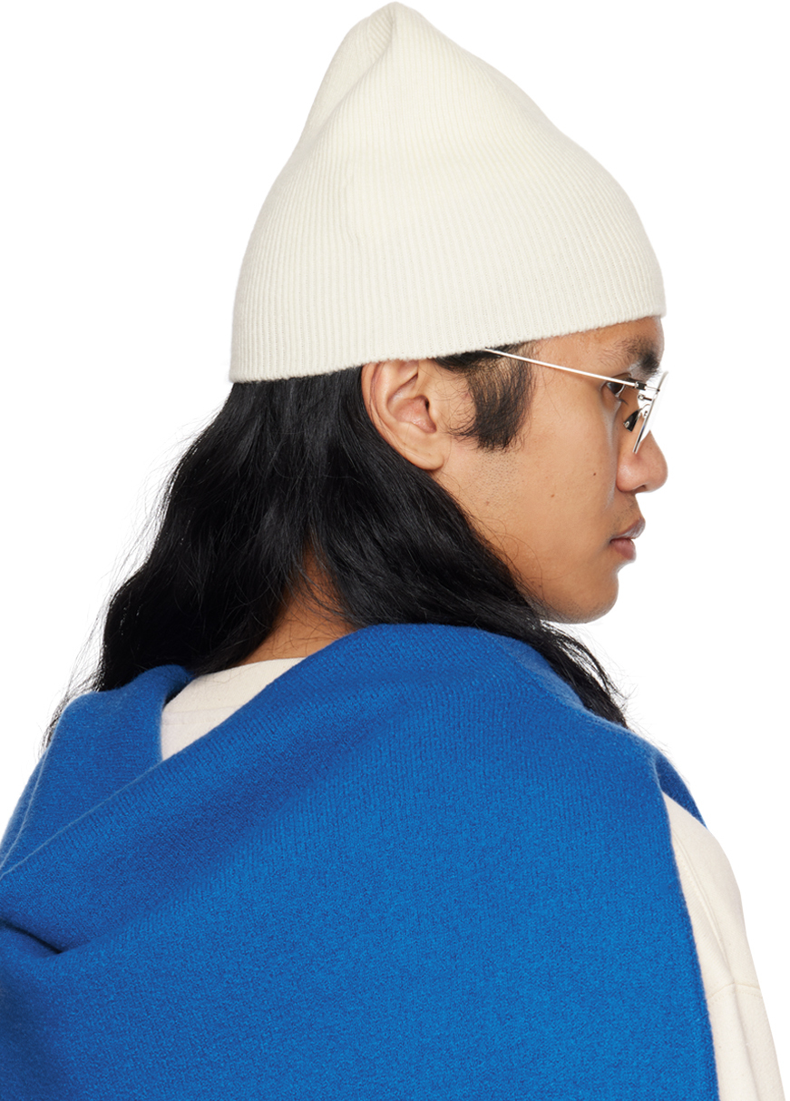 Jil Sander Off-white Knit Beanie In 103 Piuma