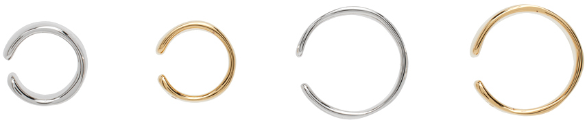 Jil Sander Gold & Silver Ear Cuff Set In 719 Gold/silver