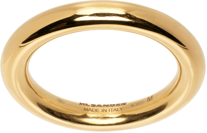 Jil Sander Gold Classic Ring In 710 Gold