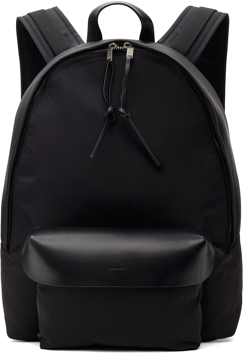 Shop Jil Sander Black Lid Backpack In 001 Black