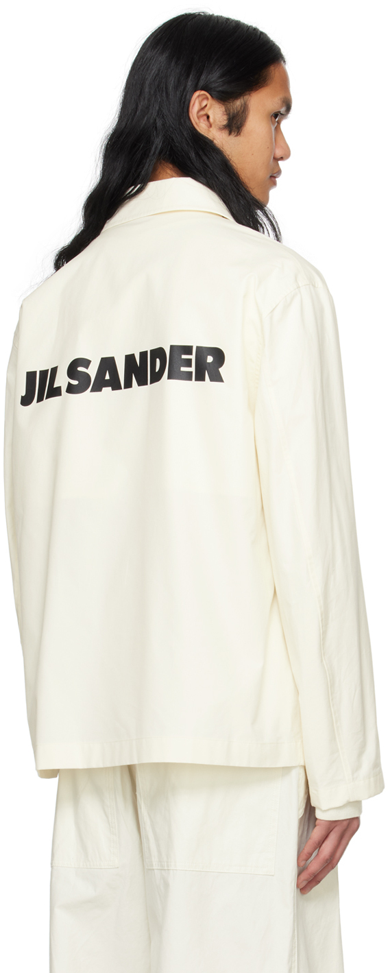 Jil Sander White Lightweight Jacket In 103 Natural