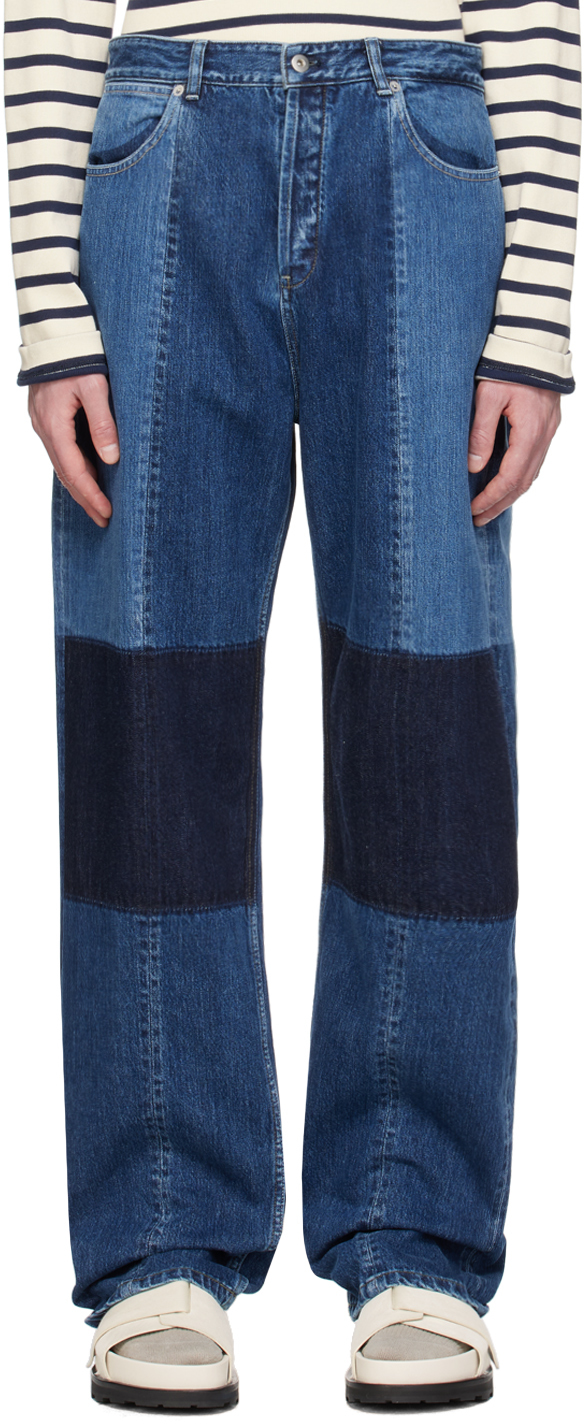 【関税込み】Jil Sander ブルー パネル ジーンズ Jil Sanderのブルー パネル ジーンズがセール中