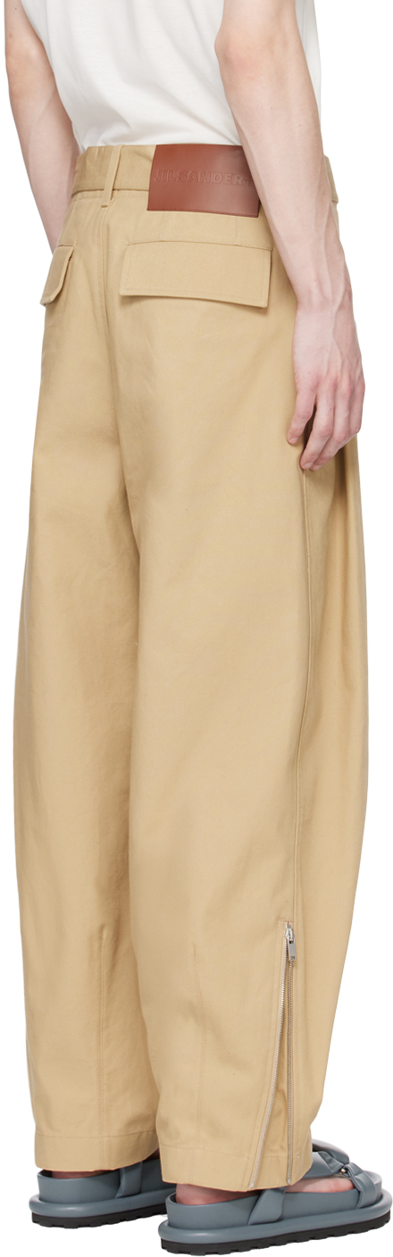 Jil Sander Belted Wide-leg Trousers In 260 Dove Grey