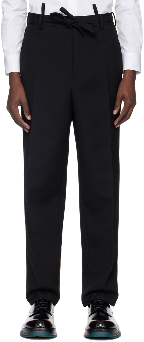 Shop Jil Sander Black Layered Trousers In 001 Black