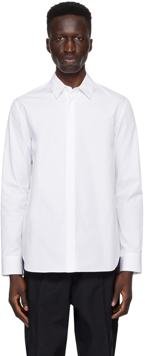 White Spread Collar Shirt