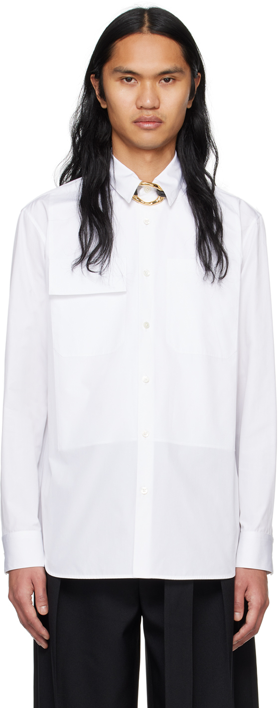 Jil Sander White Pocket Shirt In 100 White