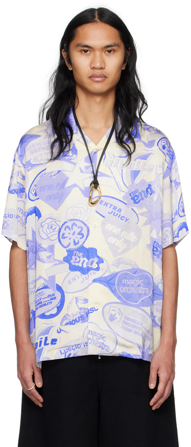 JIL SANDER シャツ Jil Sander Cotton Poplin Sunday Shirt with Embroidered Monogram in