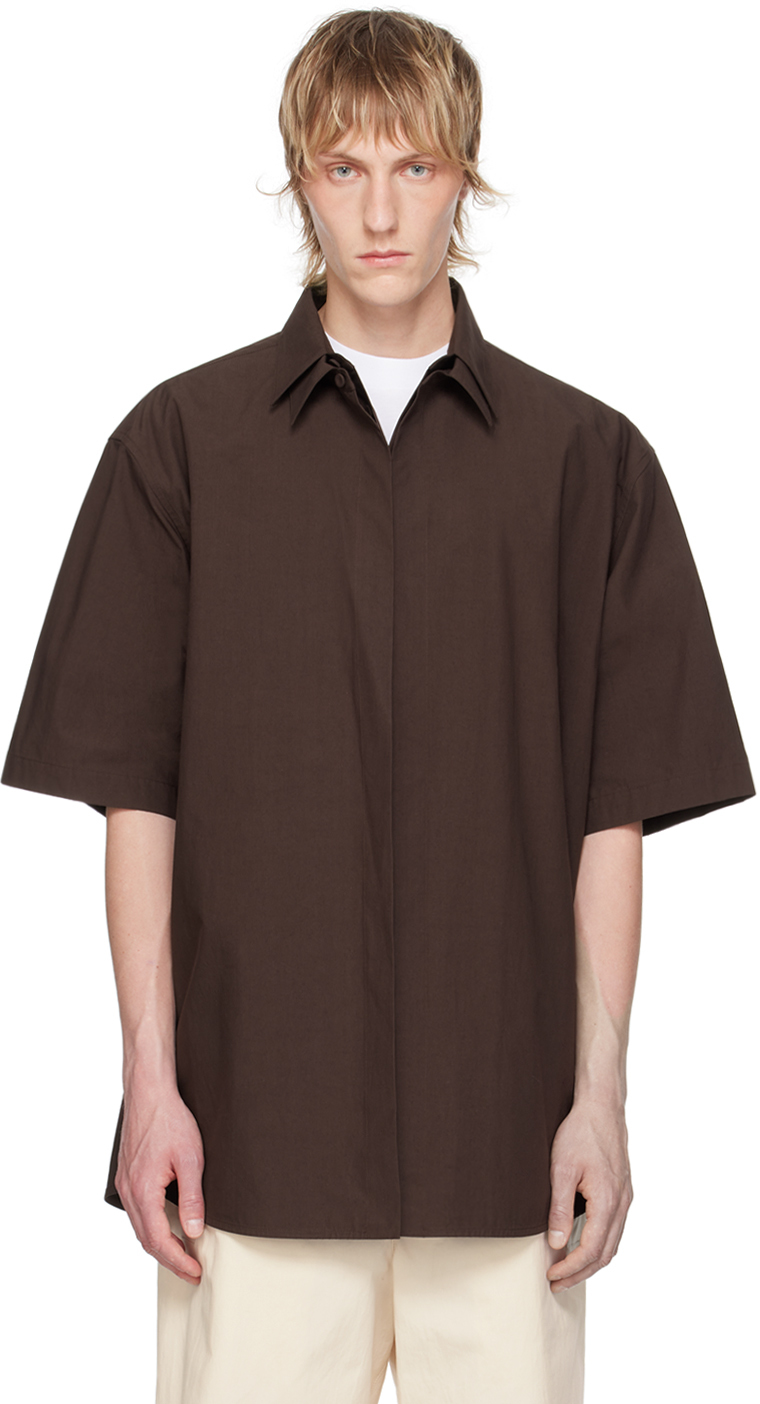 Jil Sander: Brown Layered Shirt | SSENSE