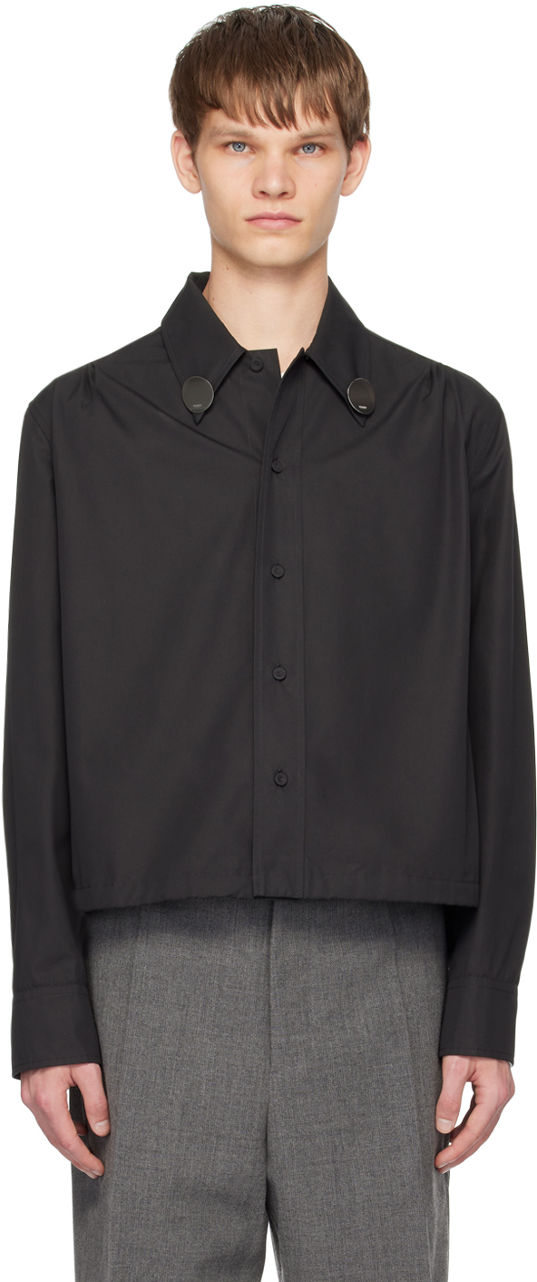 Jil Sander Black Button Shirt In 001 Black