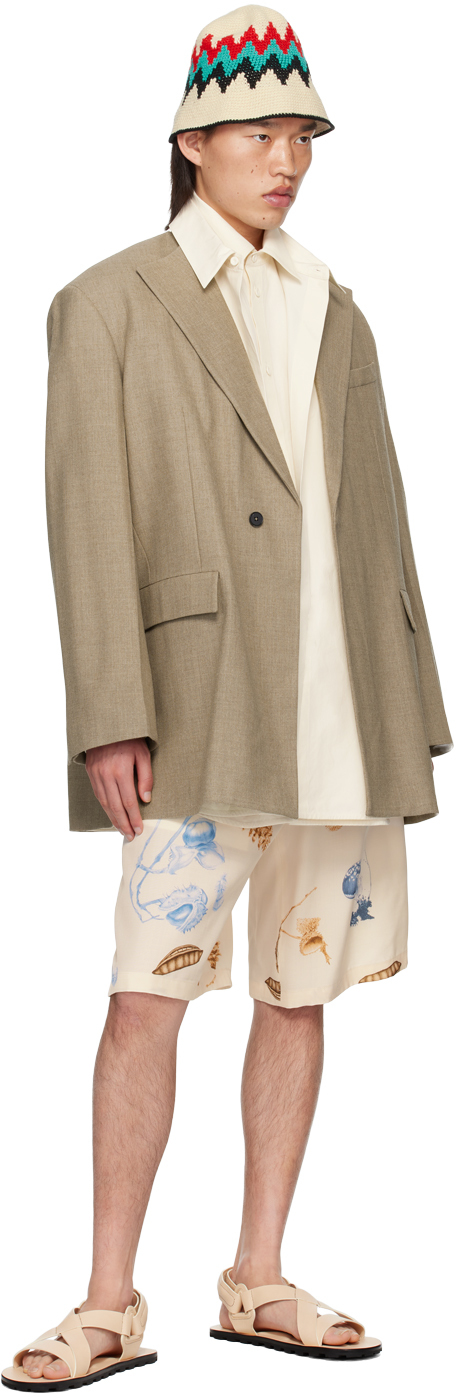 Jil Sander Layered Cotton Shirt In 104 Coconut