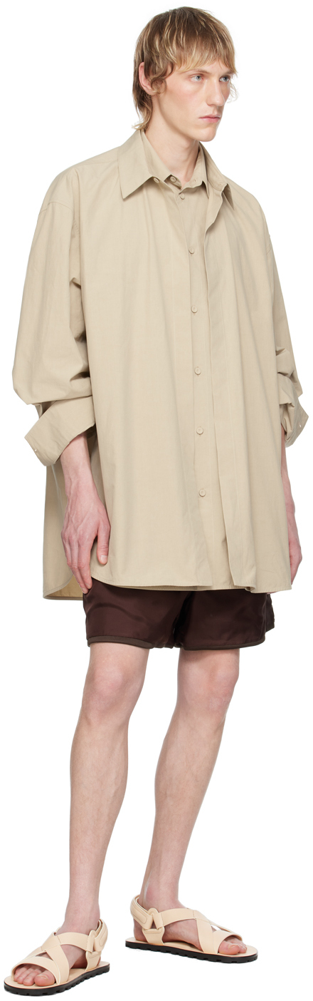 Jil Sander Beige Layered Shirt In 052 Powder Green