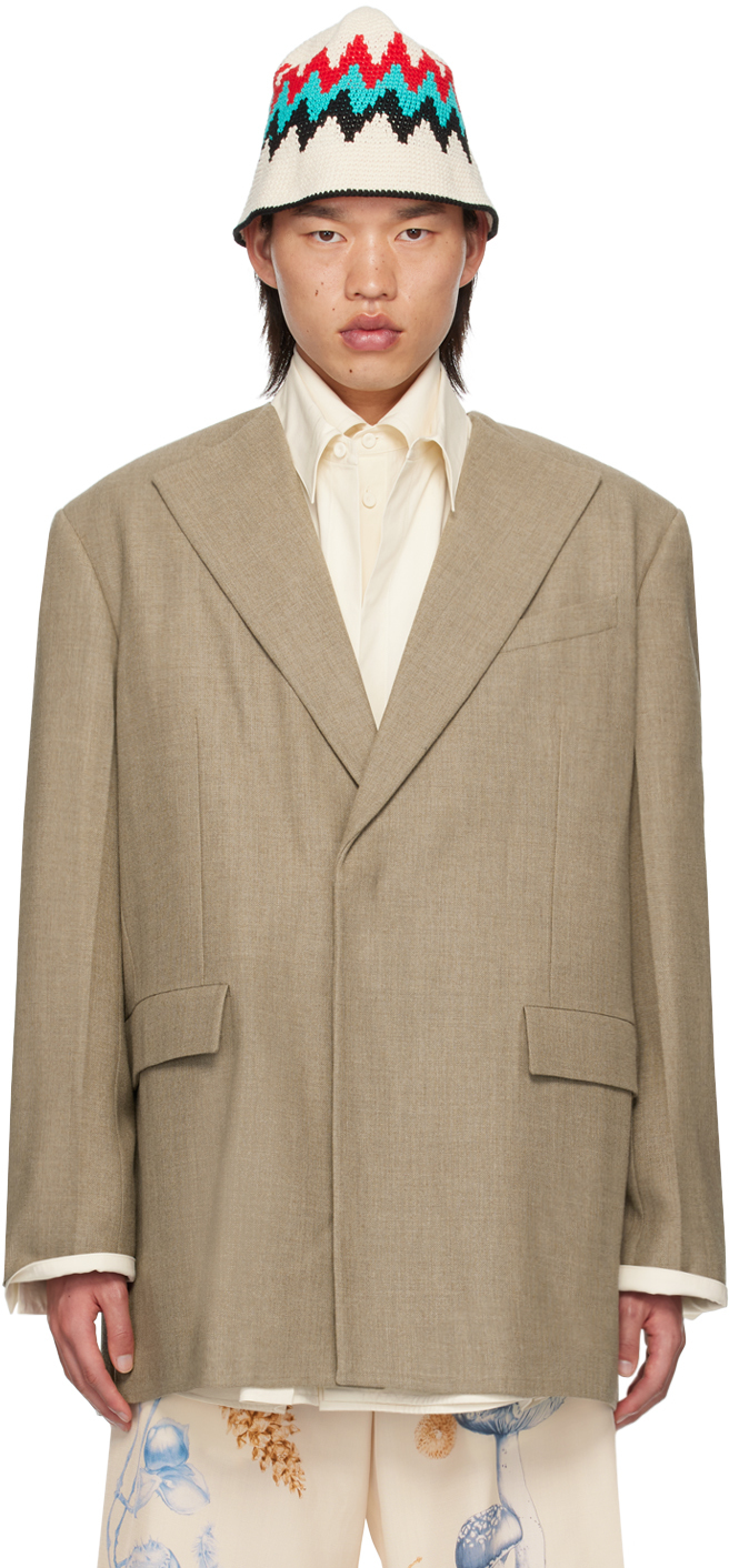 Taupe Padded Blazer