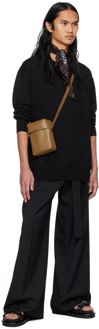 Jil Sander Black Crewneck Sweater In 001 Black