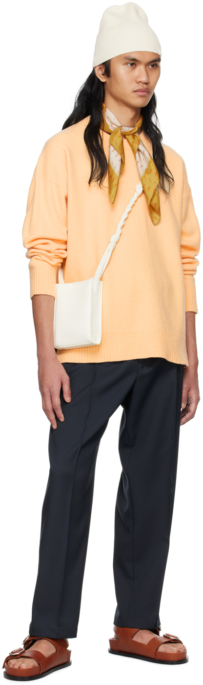 Jil Sander Orange Oversized Sweater In 838 Papaya