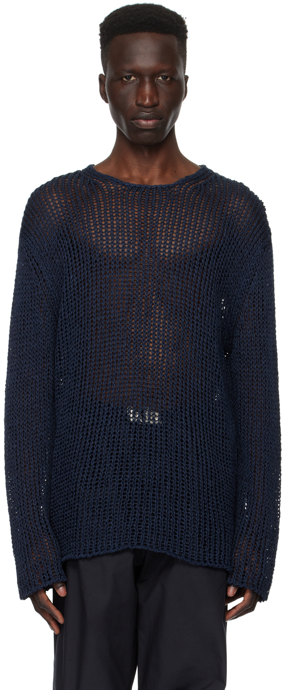 Navy Patch Sweater