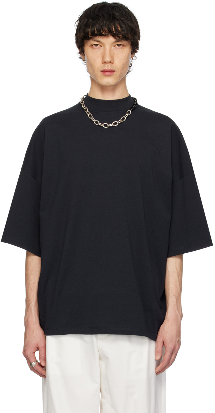 Jil Sander: Navy Basic T-Shirt | SSENSE