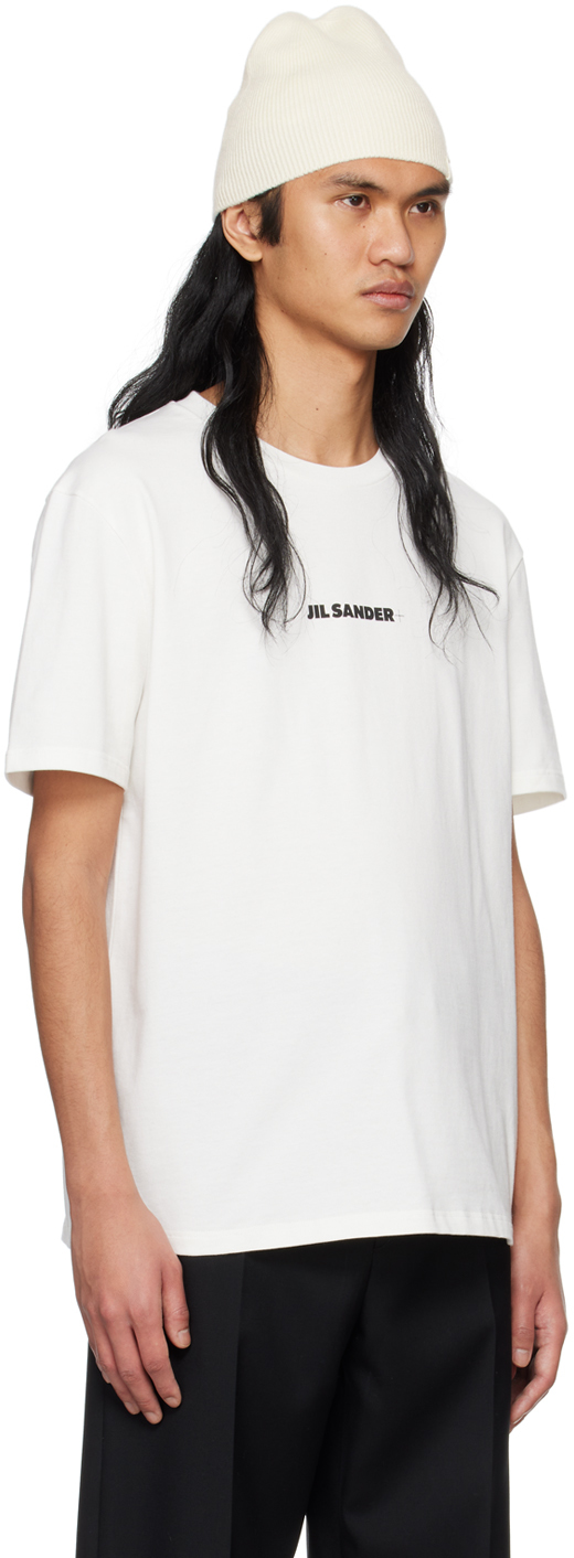 Shop Jil Sander White Oversized T-shirt In 102 Porcelain