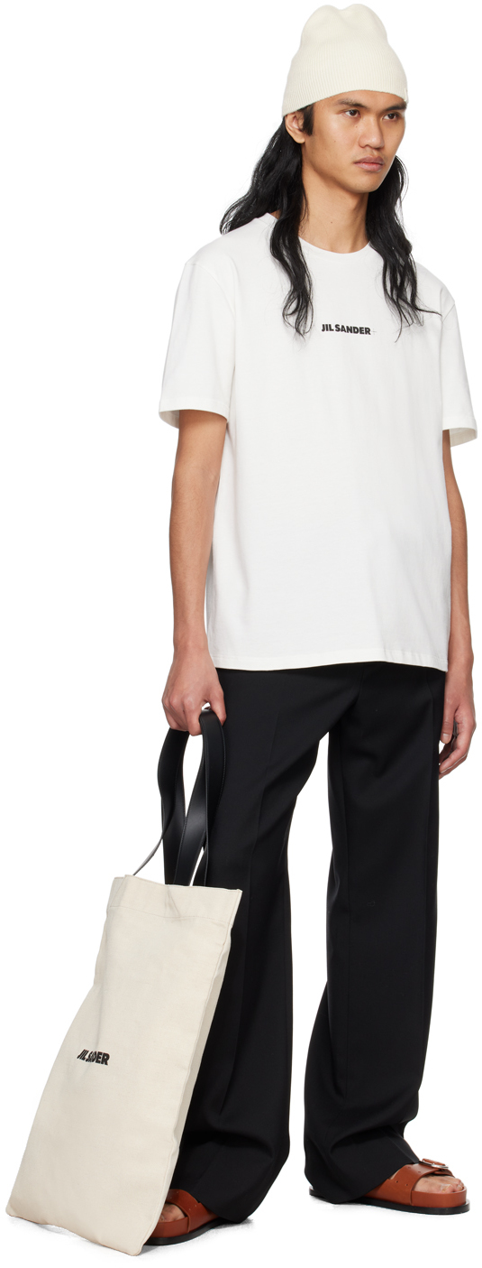 Shop Jil Sander White Oversized T-shirt In 102 Porcelain