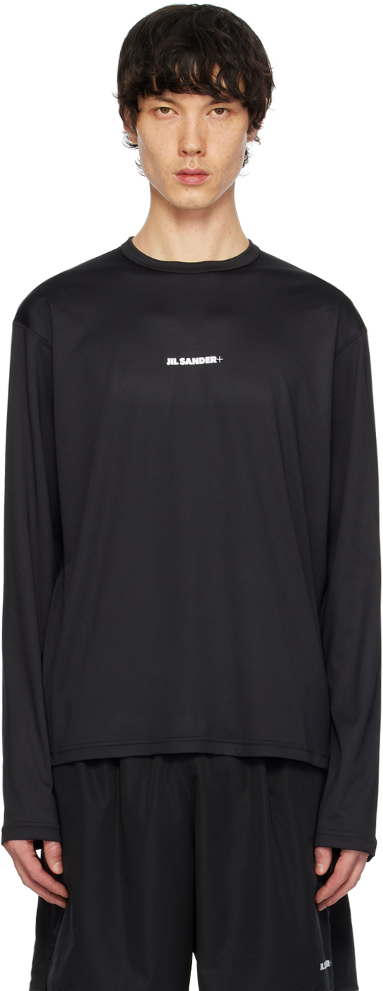 Black Printed Long Sleeve T-Shirt