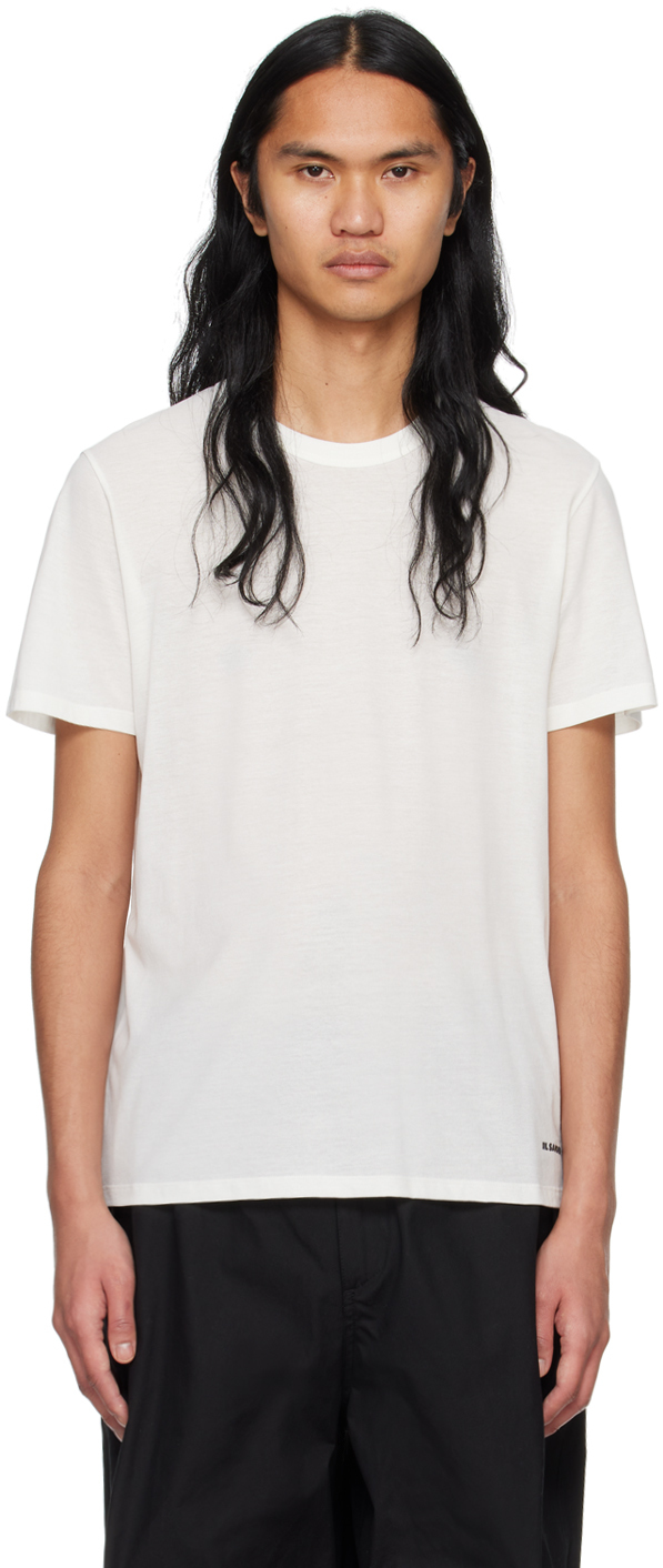 Jil Sander White Crewneck T-shirt In 100 Optic White