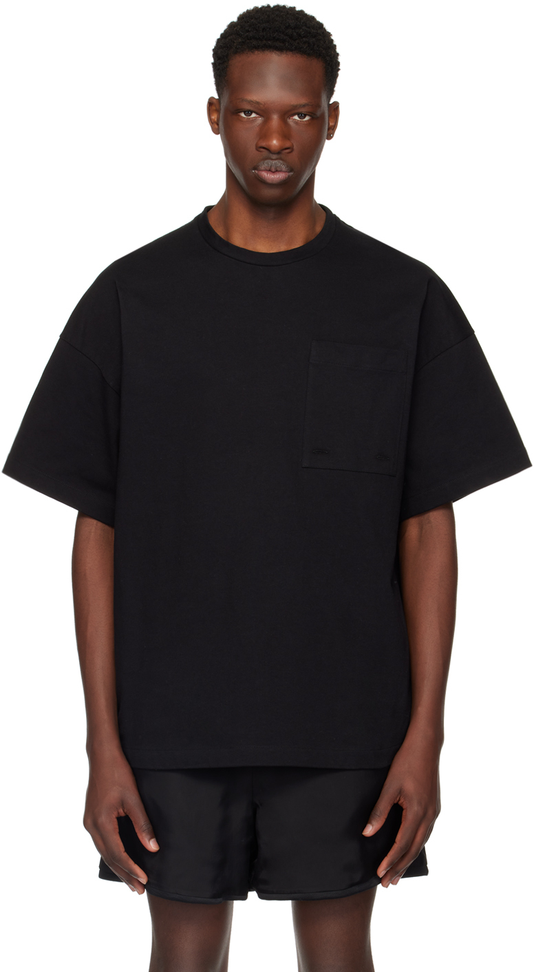 Jil Sander Black Patch T-shirt In 001 Black
