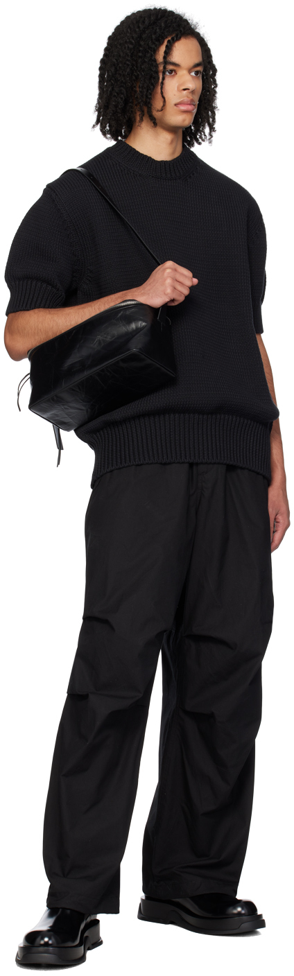Jil Sander Black Leather Chelsea Boots In 001 Black