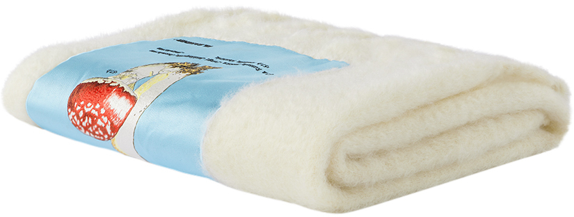 Jil Sander Off-white Mushroom Mohair Blanket In 100 White