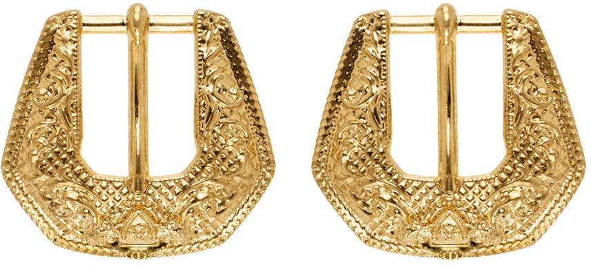 Balmain Gold Western Earrings In 1ka Or
