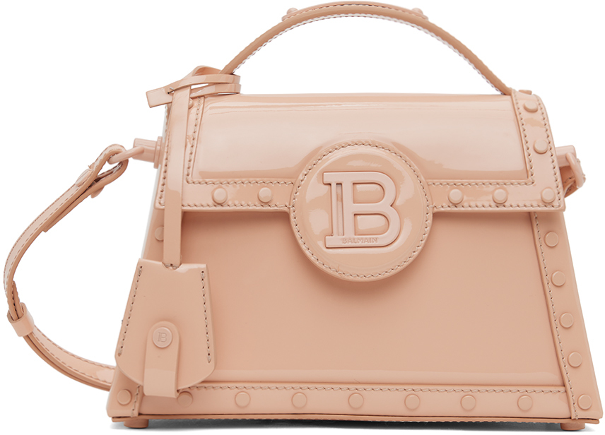 Shop Balmain Pink B-buzz Dynasty Bag In 0dx Nude Rosé