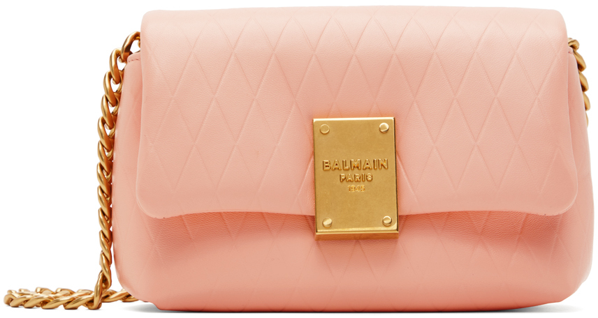Shop Balmain Pink 1945 Mini Bag In 2bx Peche